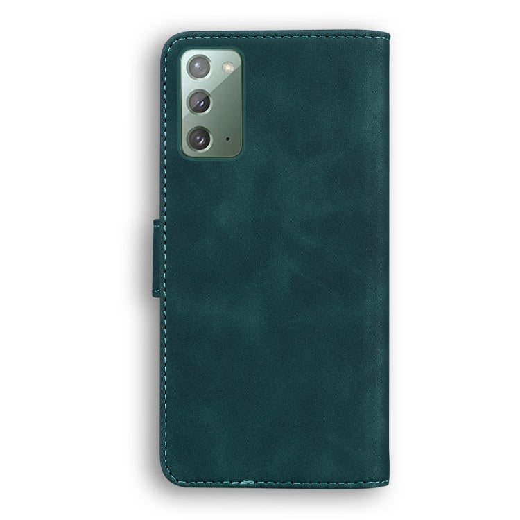 For Samsung Galaxy Note20 Skin Feel Pure Color Flip Leather Phone Case