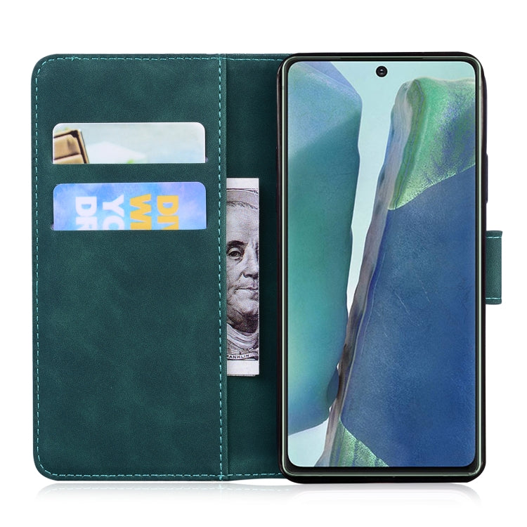 For Samsung Galaxy Note20 Skin Feel Pure Color Flip Leather Phone Case