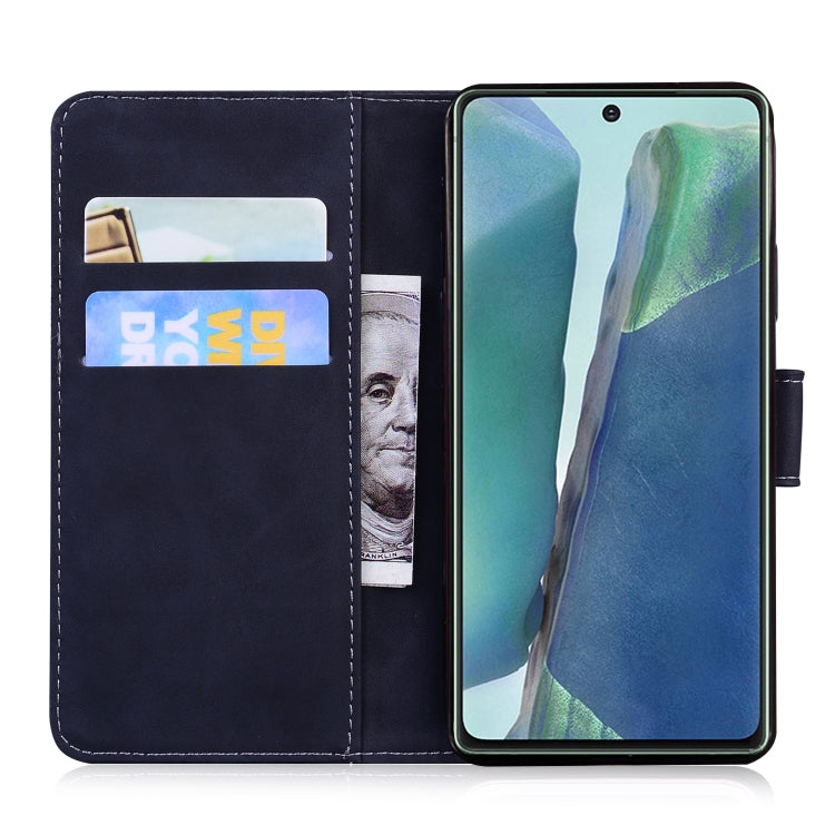 For Samsung Galaxy Note20 Skin Feel Pure Color Flip Leather Phone Case