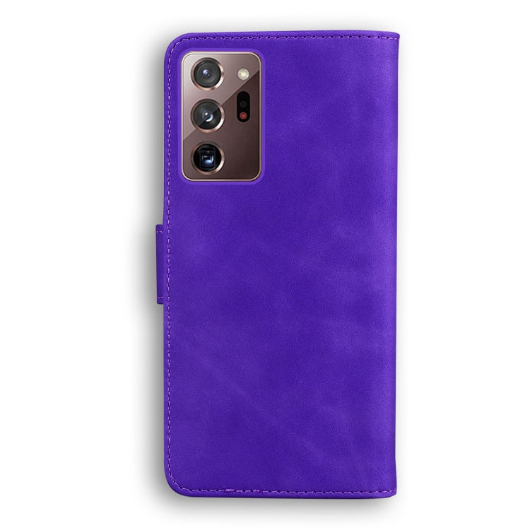 For Samsung Galaxy Note20 Ultra Skin Feel Pure Color Flip Leather Phone Case