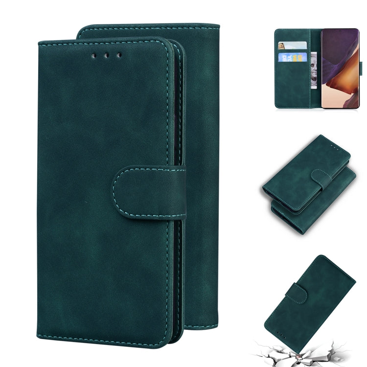 For Samsung Galaxy Note20 Ultra Skin Feel Pure Color Flip Leather Phone Case