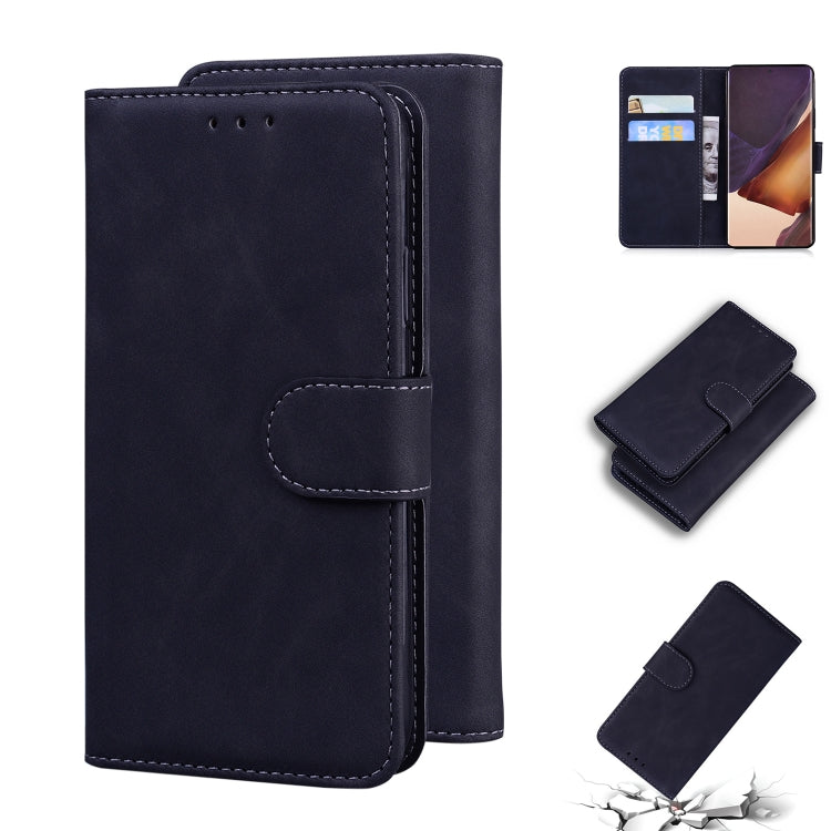 For Samsung Galaxy Note20 Ultra Skin Feel Pure Color Flip Leather Phone Case