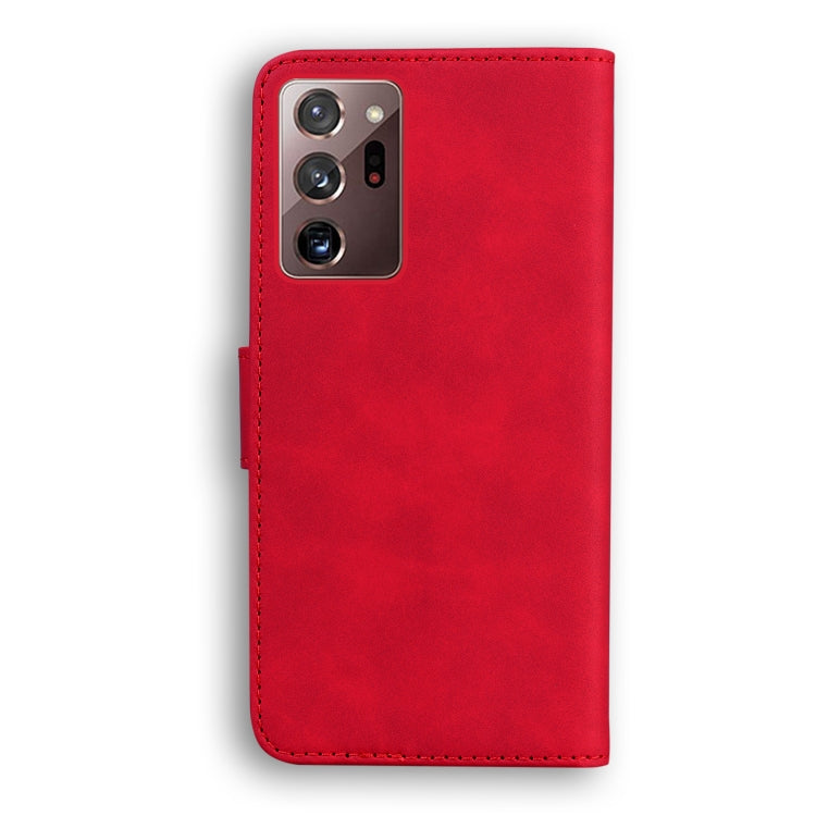 For Samsung Galaxy Note20 Ultra Skin Feel Pure Color Flip Leather Phone Case