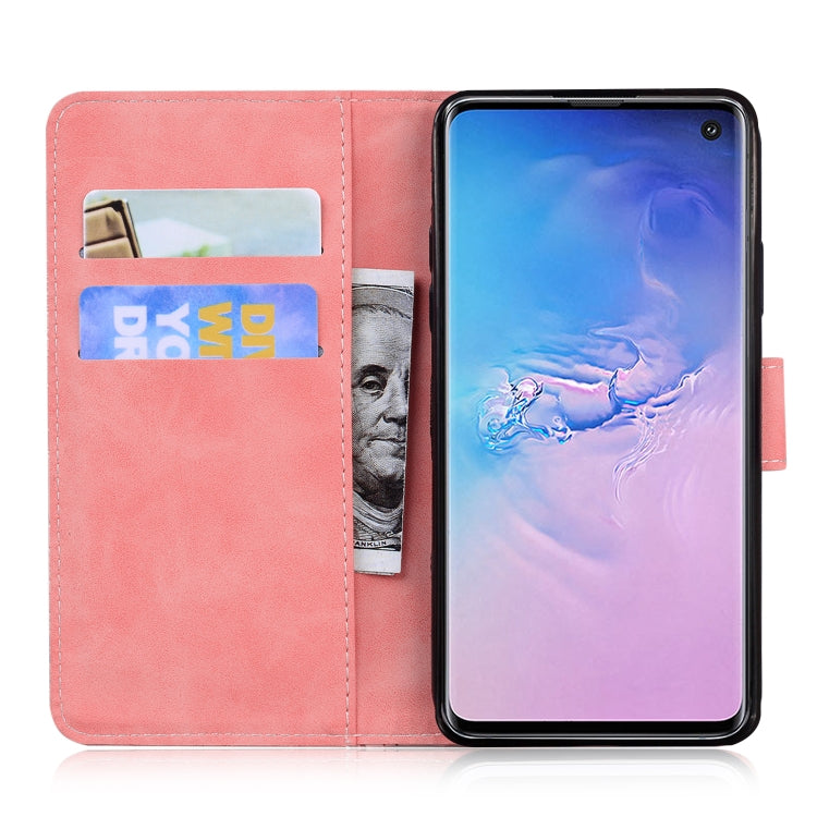 For Samsung Galaxy S10 Skin Feel Pure Color Flip Leather Phone Case