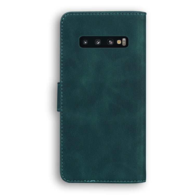 For Samsung Galaxy S10 Skin Feel Pure Color Flip Leather Phone Case