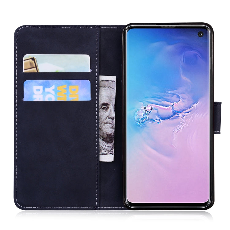 For Samsung Galaxy S10 Skin Feel Pure Color Flip Leather Phone Case