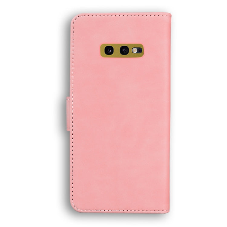 For Samsung Galaxy S10e Skin Feel Pure Color Flip Leather Phone Case