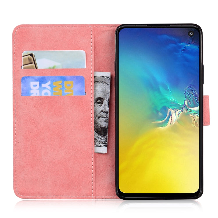 For Samsung Galaxy S10e Skin Feel Pure Color Flip Leather Phone Case