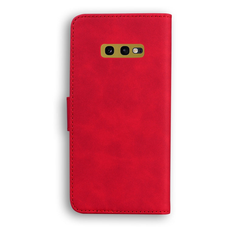For Samsung Galaxy S10e Skin Feel Pure Color Flip Leather Phone Case
