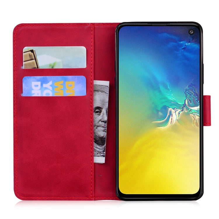 For Samsung Galaxy S10e Skin Feel Pure Color Flip Leather Phone Case