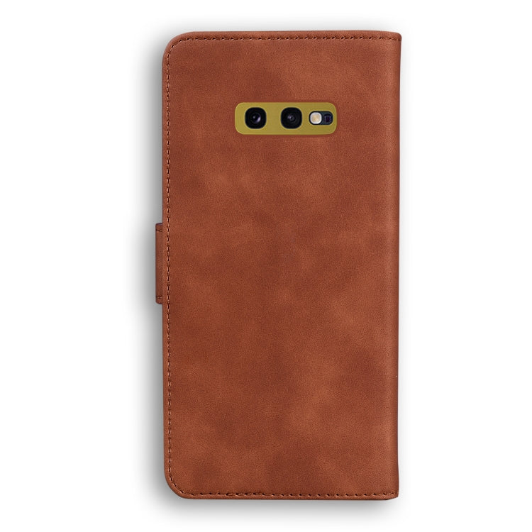 For Samsung Galaxy S10e Skin Feel Pure Color Flip Leather Phone Case