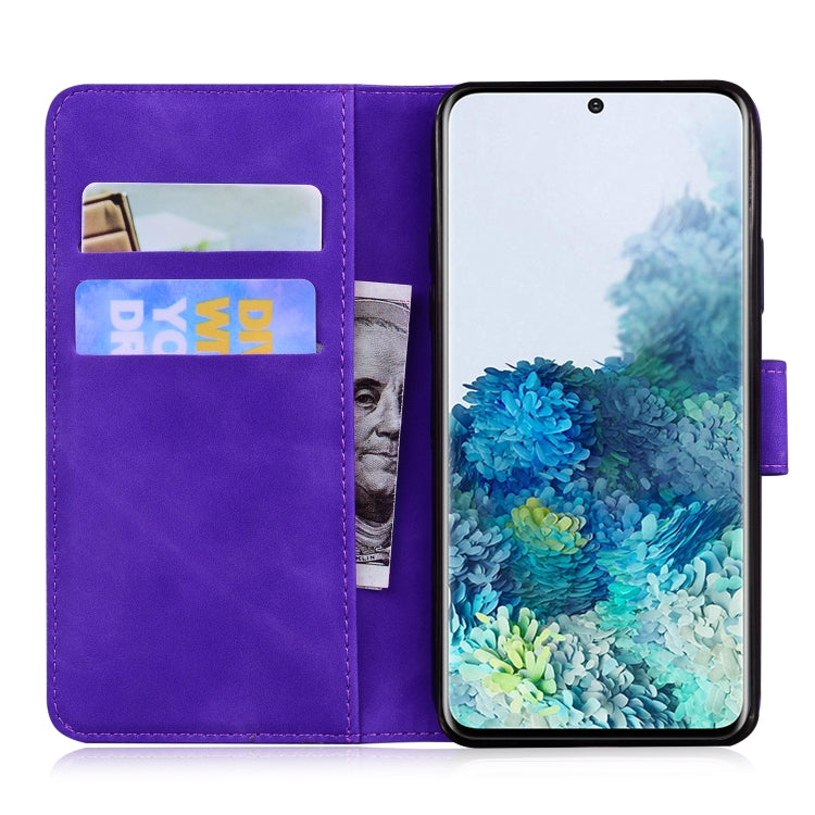 For Samsung Galaxy S20 Skin Feel Pure Color Flip Leather Phone Case