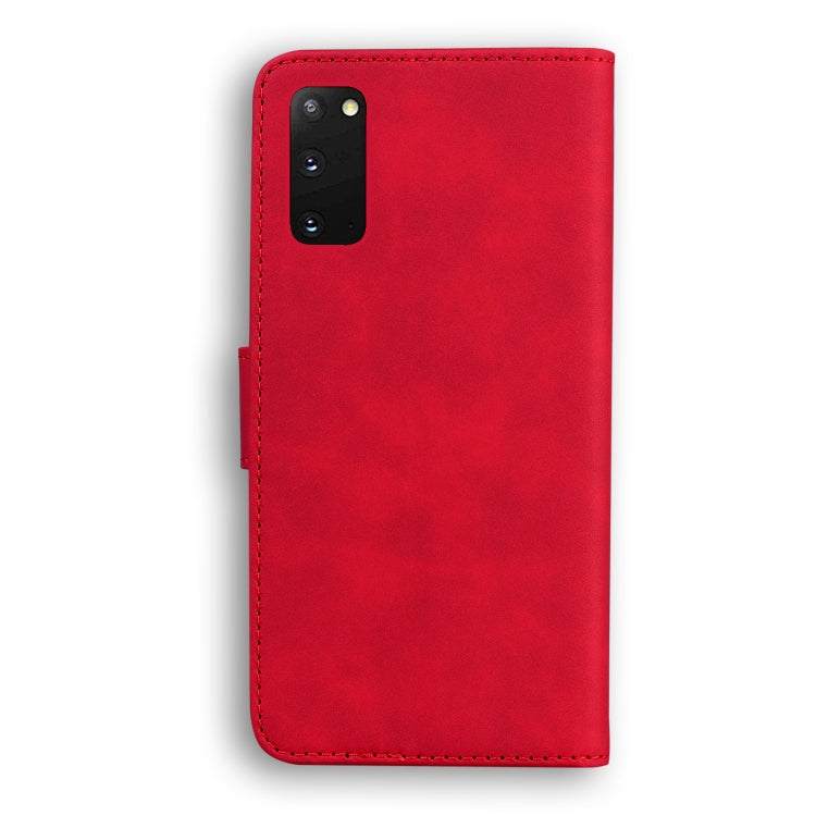 For Samsung Galaxy S20 Skin Feel Pure Color Flip Leather Phone Case