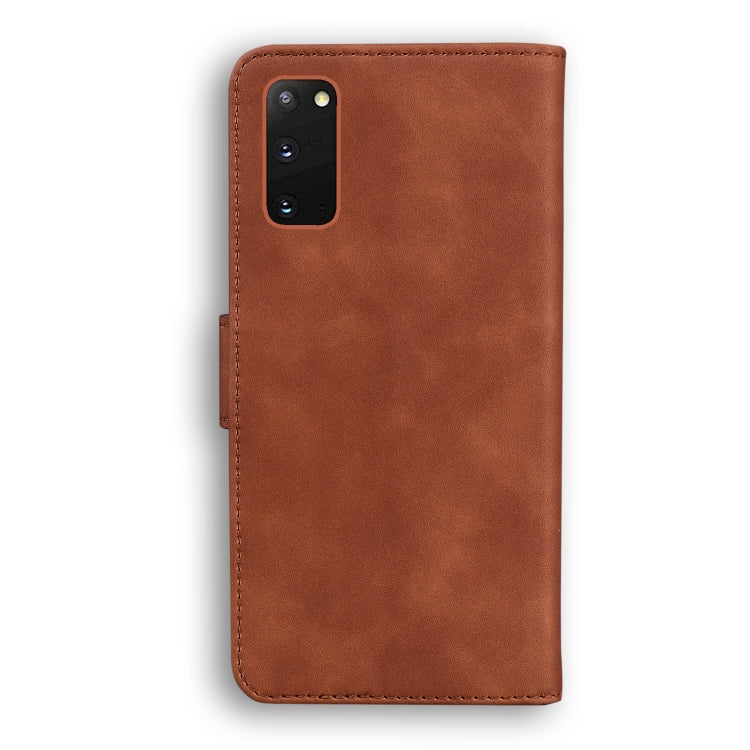 For Samsung Galaxy S20 Skin Feel Pure Color Flip Leather Phone Case