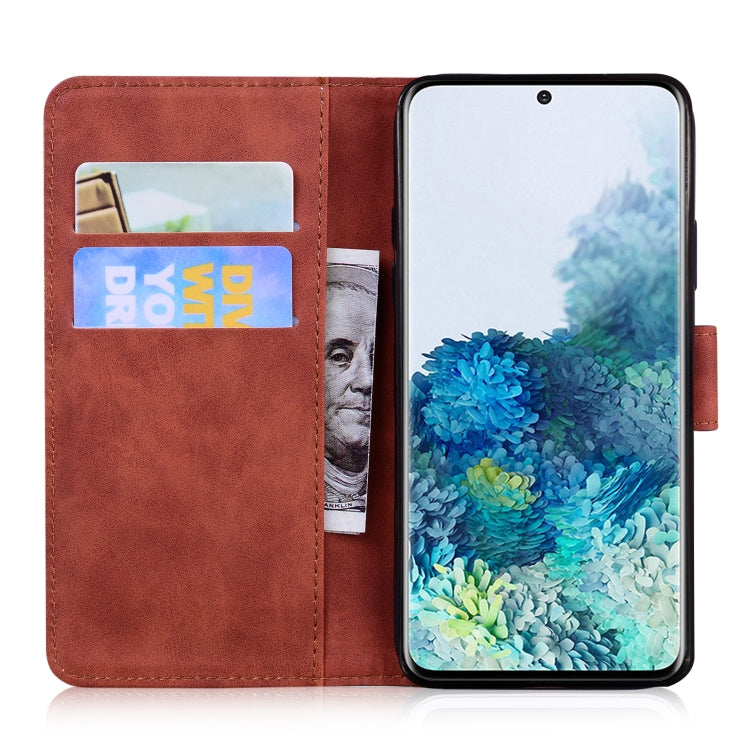 For Samsung Galaxy S20 Skin Feel Pure Color Flip Leather Phone Case