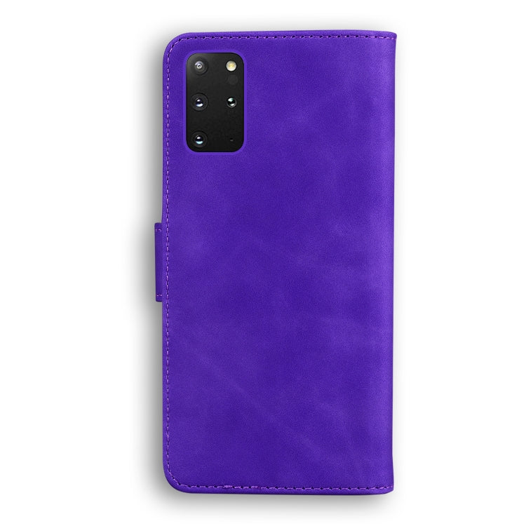 For Samsung Galaxy S20+ Skin Feel Pure Color Flip Leather Phone Case