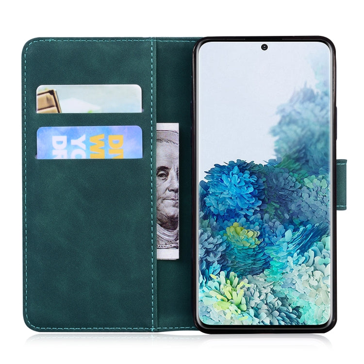 For Samsung Galaxy S20+ Skin Feel Pure Color Flip Leather Phone Case