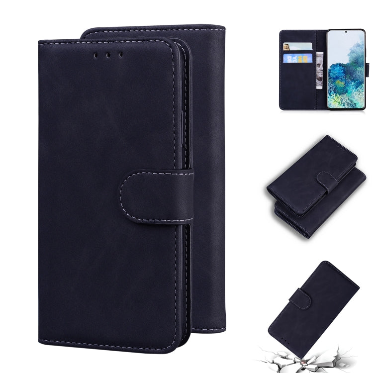 For Samsung Galaxy S20+ Skin Feel Pure Color Flip Leather Phone Case
