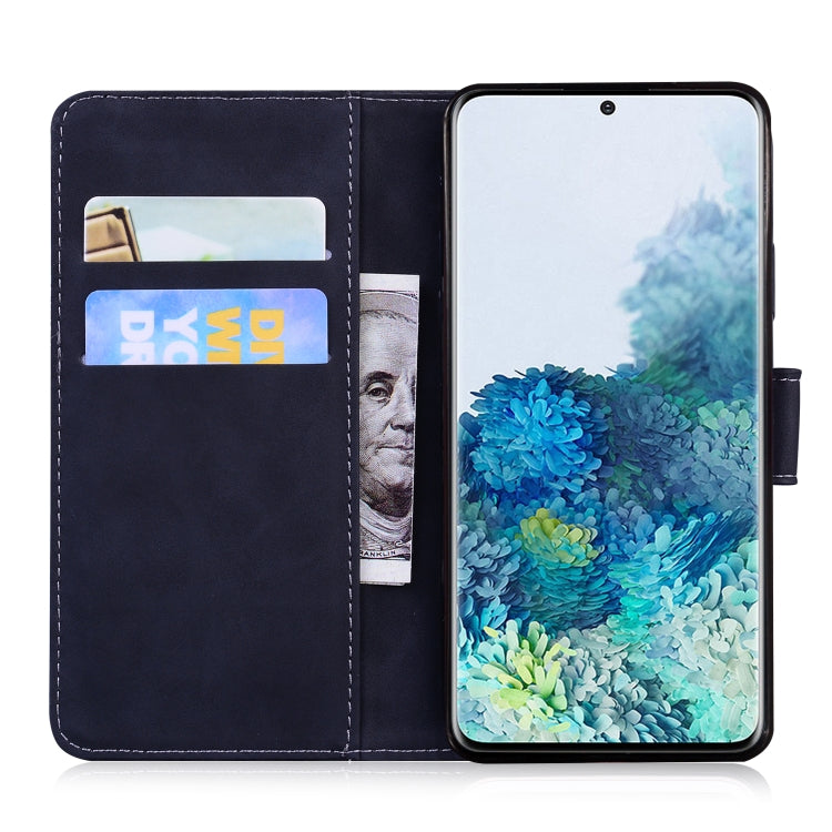 For Samsung Galaxy S20+ Skin Feel Pure Color Flip Leather Phone Case