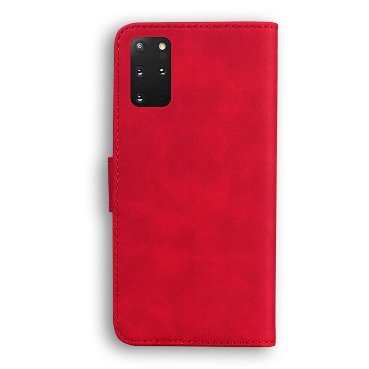 For Samsung Galaxy S20+ Skin Feel Pure Color Flip Leather Phone Case