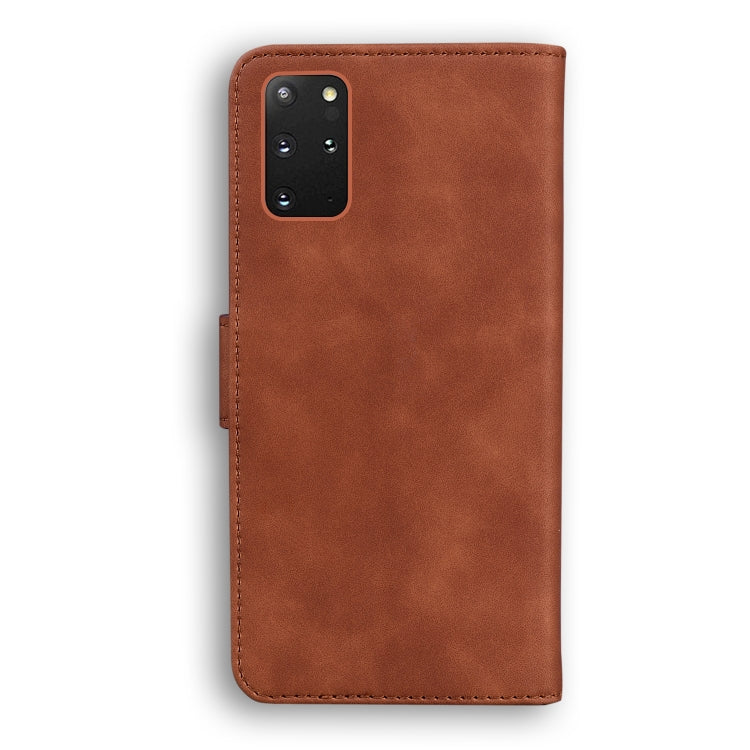 For Samsung Galaxy S20+ Skin Feel Pure Color Flip Leather Phone Case