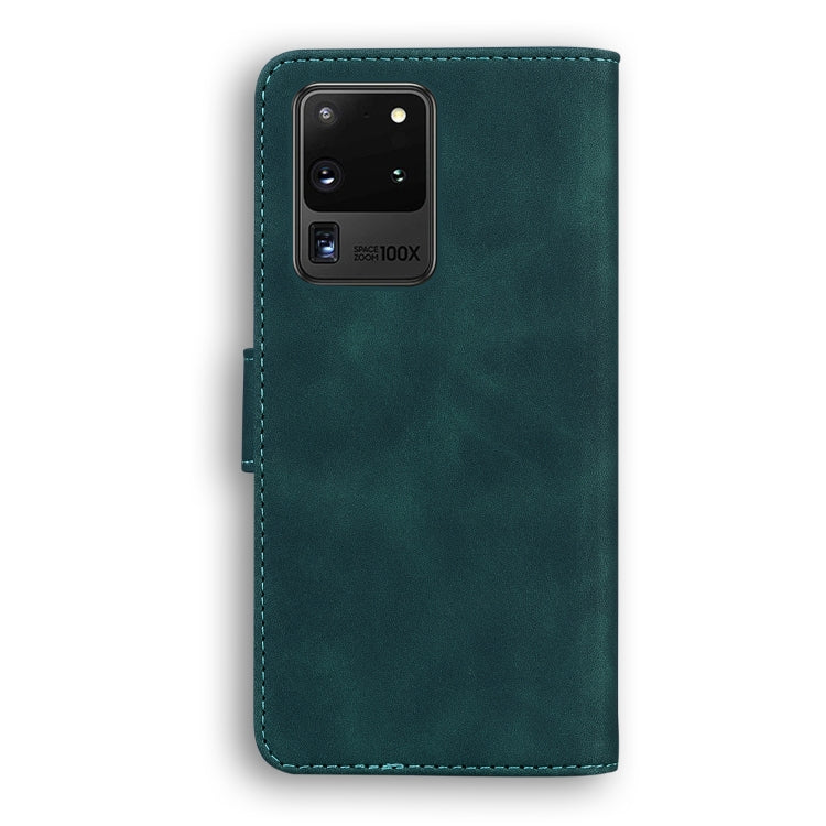 For Samsung Galaxy S20 Ultra Skin Feel Pure Color Flip Leather Phone Case