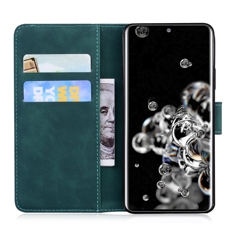For Samsung Galaxy S20 Ultra Skin Feel Pure Color Flip Leather Phone Case