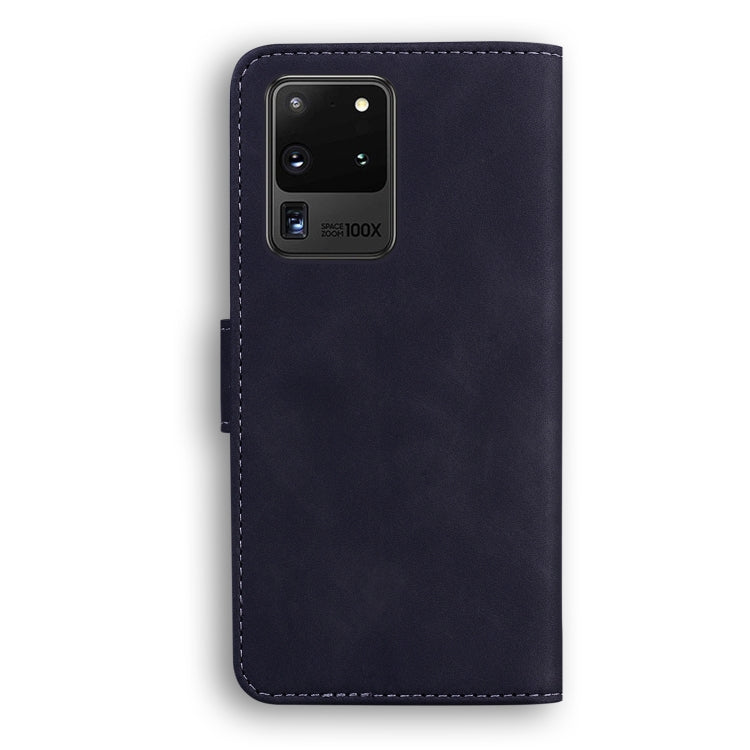 For Samsung Galaxy S20 Ultra Skin Feel Pure Color Flip Leather Phone Case