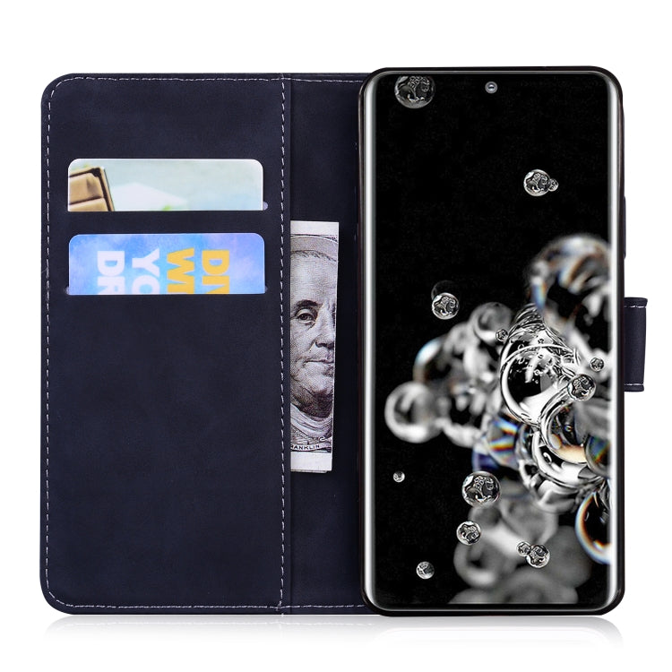For Samsung Galaxy S20 Ultra Skin Feel Pure Color Flip Leather Phone Case
