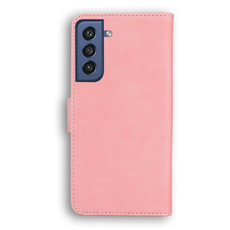 For Samsung Galaxy S21 FE 5G Skin Feel Pure Color Flip Leather Phone Case