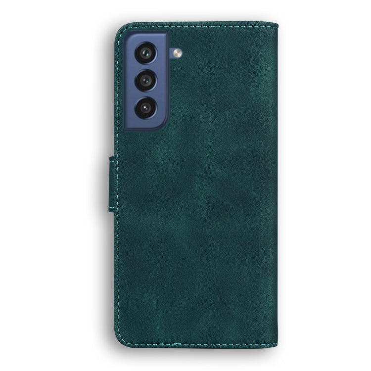 For Samsung Galaxy S21 FE 5G Skin Feel Pure Color Flip Leather Phone Case