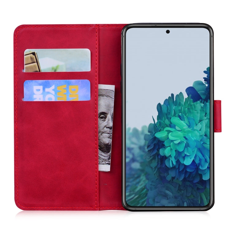 For Samsung Galaxy S21+ 5G Skin Feel Pure Color Flip Leather Phone Case