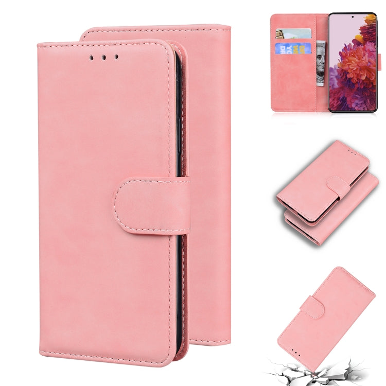 For Samsung Galaxy S21 Ultra 5G Skin Feel Pure Color Flip Leather Phone Case