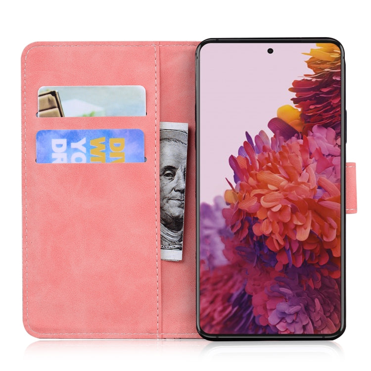 For Samsung Galaxy S21 Ultra 5G Skin Feel Pure Color Flip Leather Phone Case