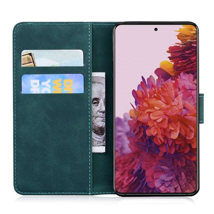 For Samsung Galaxy S21 Ultra 5G Skin Feel Pure Color Flip Leather Phone Case