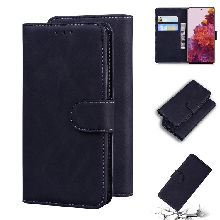 For Samsung Galaxy S21 Ultra 5G Skin Feel Pure Color Flip Leather Phone Case