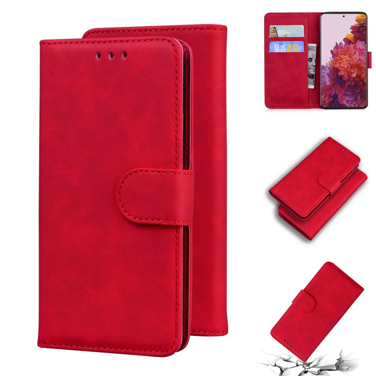 For Samsung Galaxy S21 Ultra 5G Skin Feel Pure Color Flip Leather Phone Case