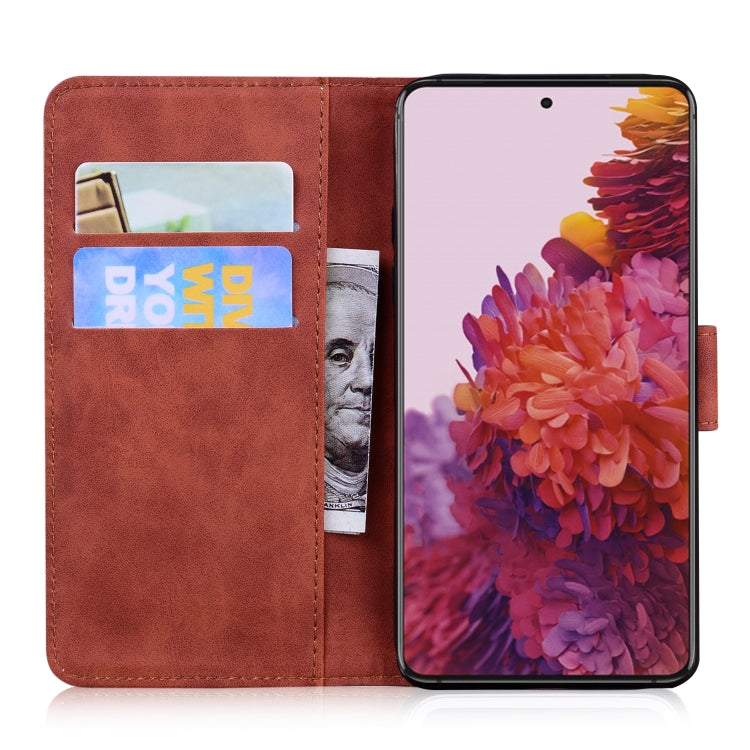 For Samsung Galaxy S21 Ultra 5G Skin Feel Pure Color Flip Leather Phone Case