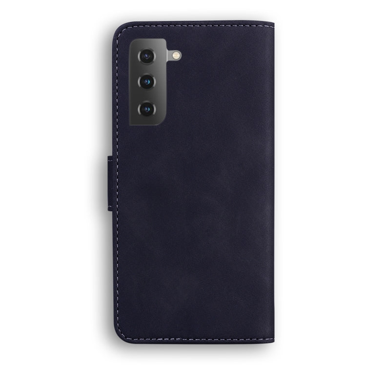 For Samsung Galaxy S21 5G Skin Feel Pure Color Flip Leather Phone Case