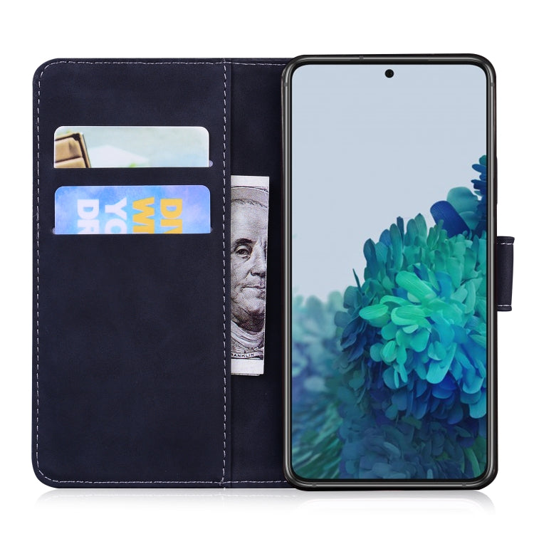 For Samsung Galaxy S21 5G Skin Feel Pure Color Flip Leather Phone Case