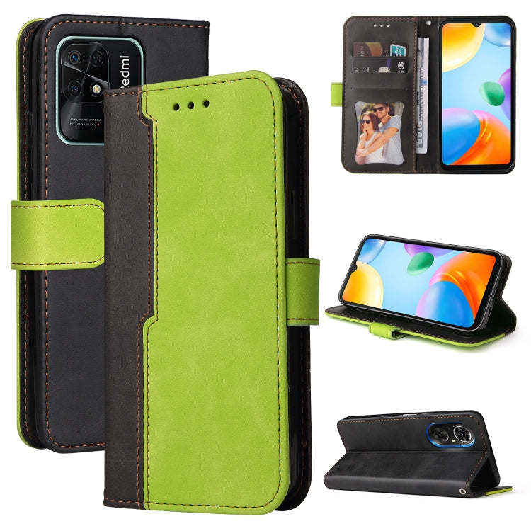 For Xiaomi Redmi 10C / Redmi 10 India Stitching-Color Horizontal Flip Leather Case