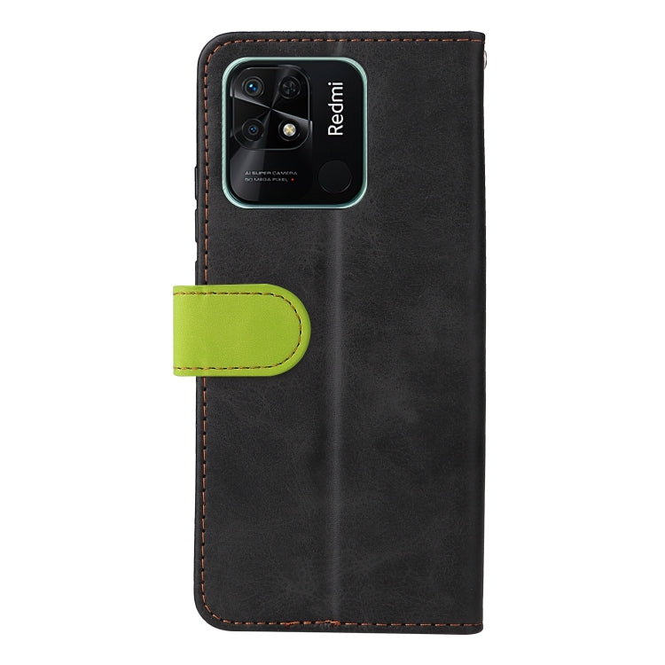 For Xiaomi Redmi 10C / Redmi 10 India Stitching-Color Horizontal Flip Leather Case