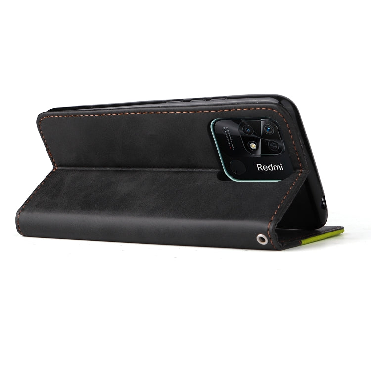 For Xiaomi Redmi 10C / Redmi 10 India Stitching-Color Horizontal Flip Leather Case