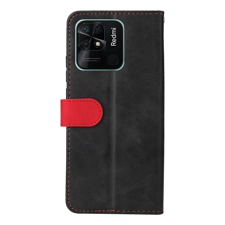 For Xiaomi Redmi 10C / Redmi 10 India Stitching-Color Horizontal Flip Leather Case