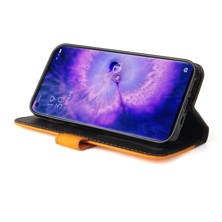 For OPPO Find X5 Stitching-Color Horizontal Flip Leather Case