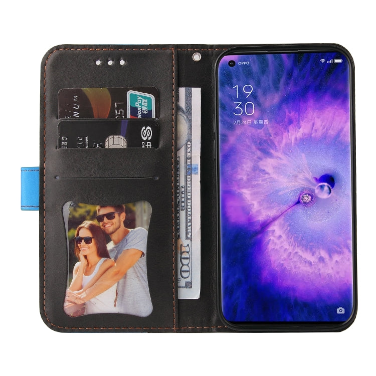 For OPPO Find X5 Stitching-Color Horizontal Flip Leather Case