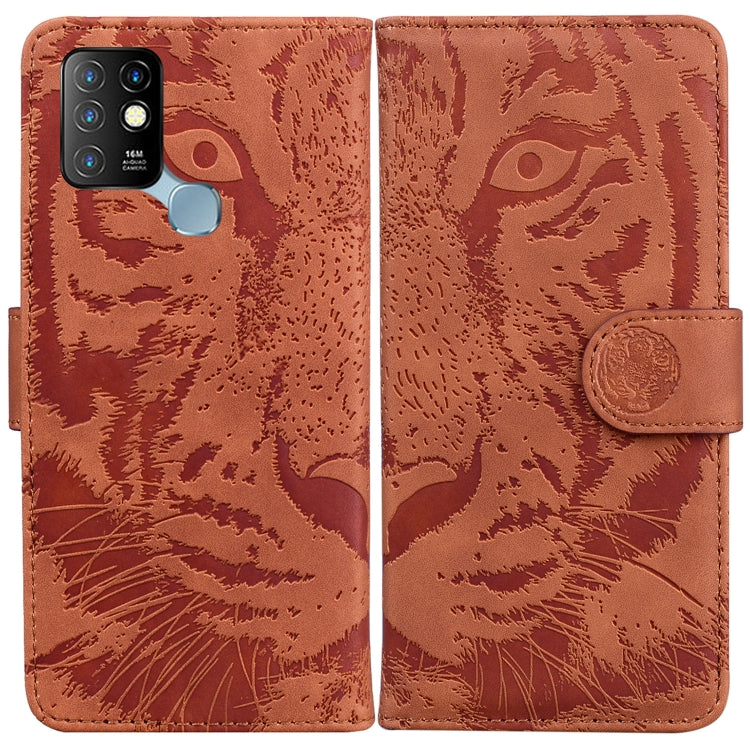 For Infinix Hot 10 X682 Tiger Embossing Pattern Horizontal Flip Leather Phone Case