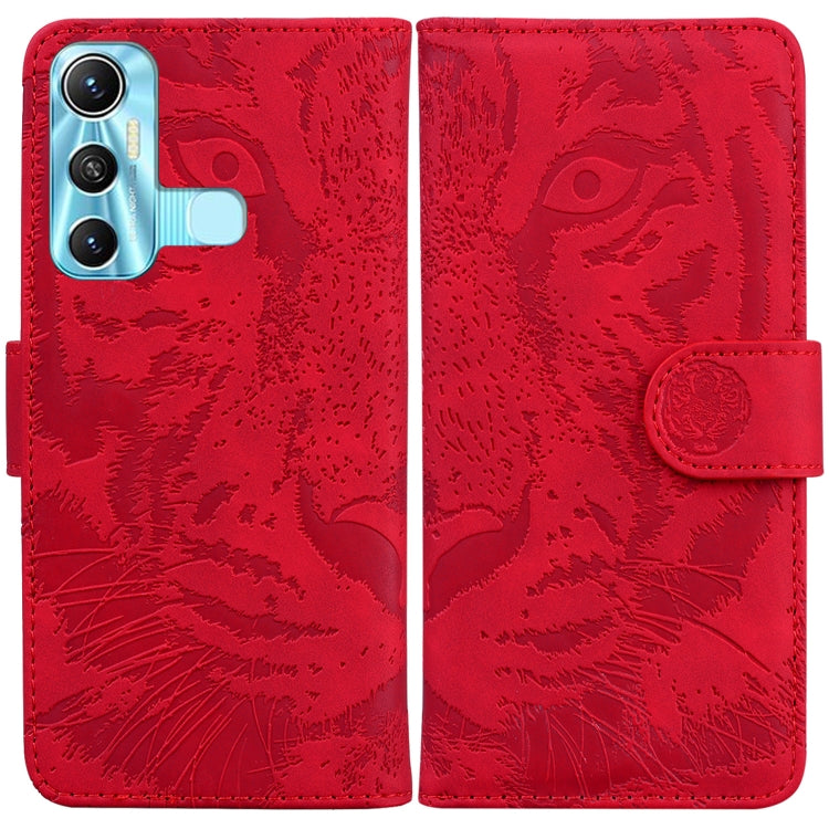 For Infinix Hot 11 X662 Tiger Embossing Pattern Horizontal Flip Leather Phone Case