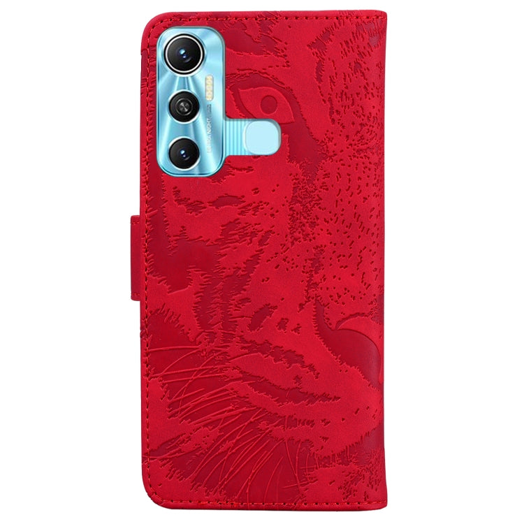 For Infinix Hot 11 X662 Tiger Embossing Pattern Horizontal Flip Leather Phone Case