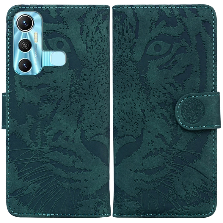 For Infinix Hot 11 X662 Tiger Embossing Pattern Horizontal Flip Leather Phone Case